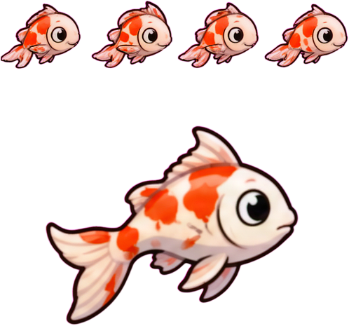 Cartoon Koi Fish Sprite