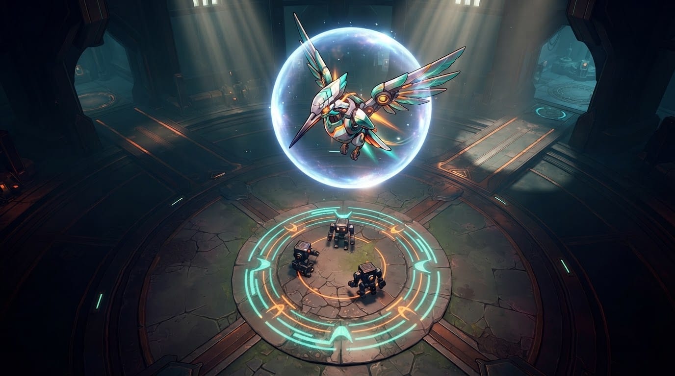 Hover above the fight and pick your landing
