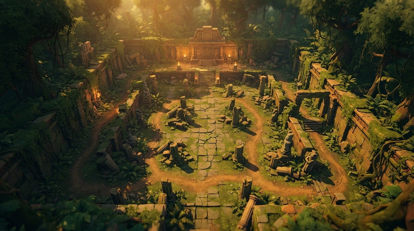 Templo jaguar en la selva