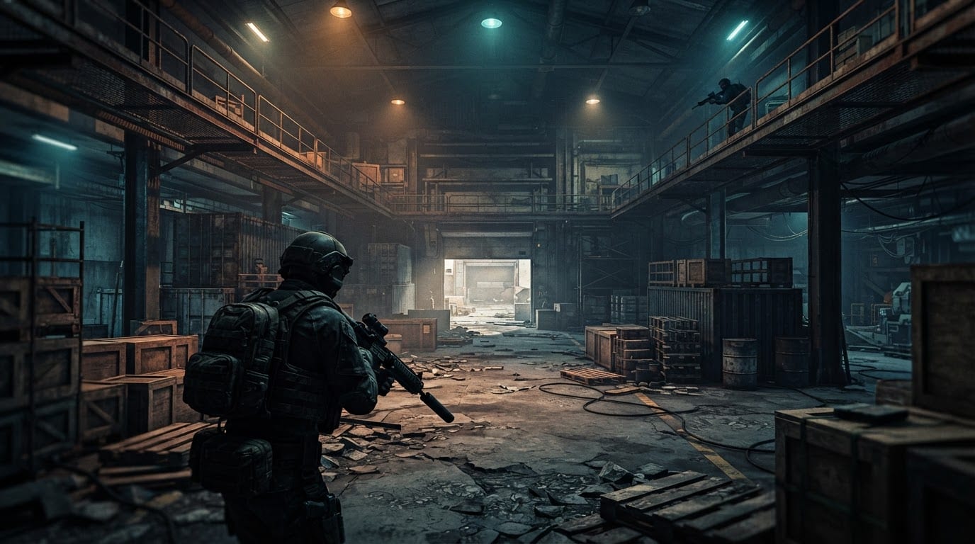 Abandoned industrial warehouse