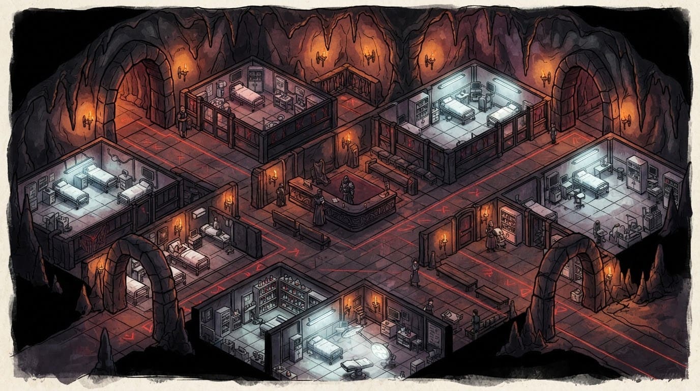 Hellish underground hospital
