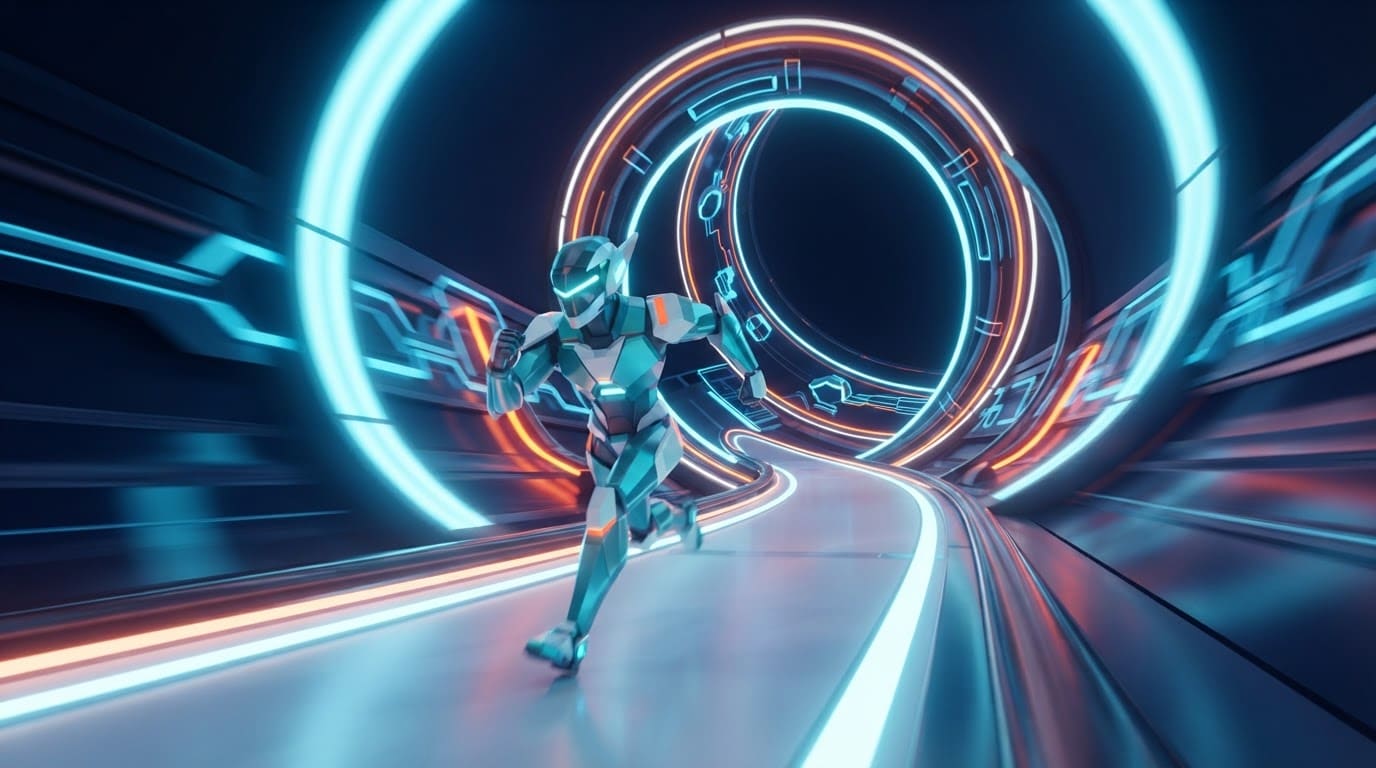 Dash through curved tunnels