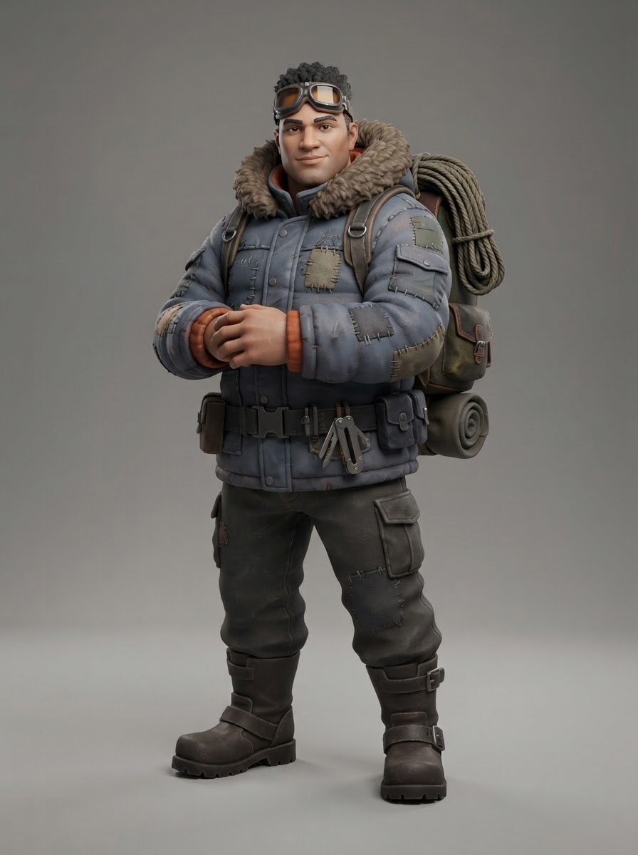 Stranded arctic explorer