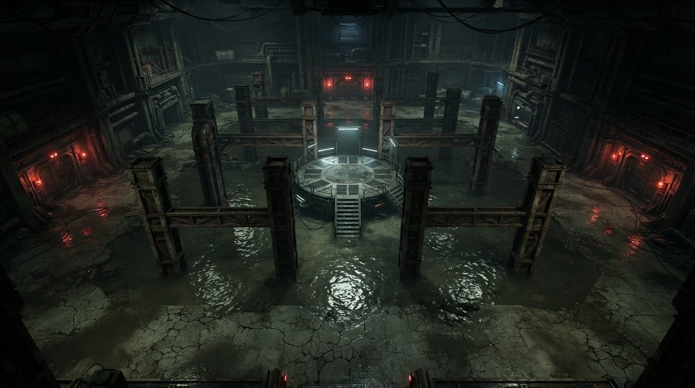 Flooded industrial undercity