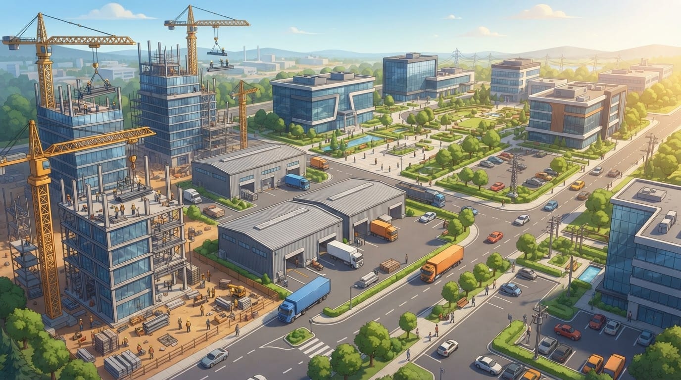 Build a sprawling corporate campus