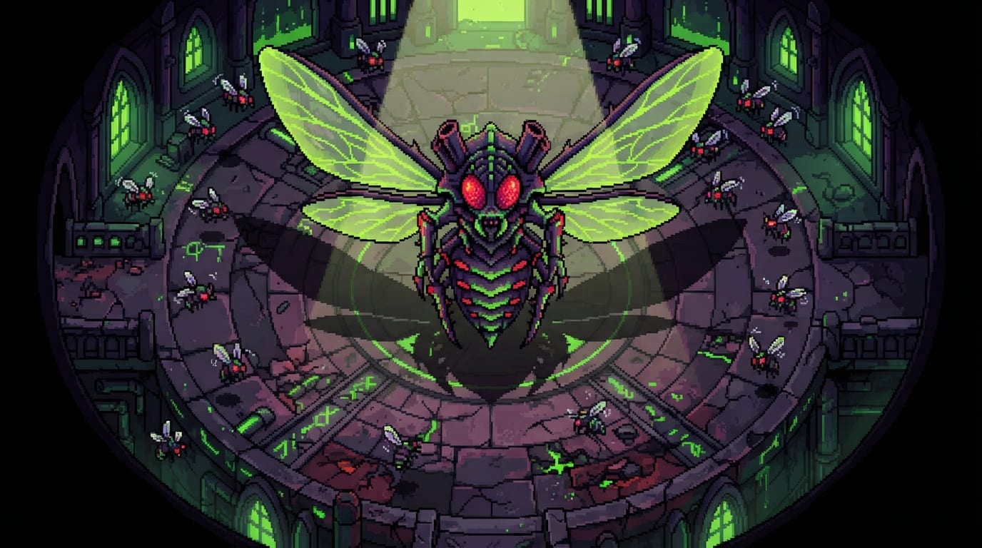 Persigue al jefe mosca gigante