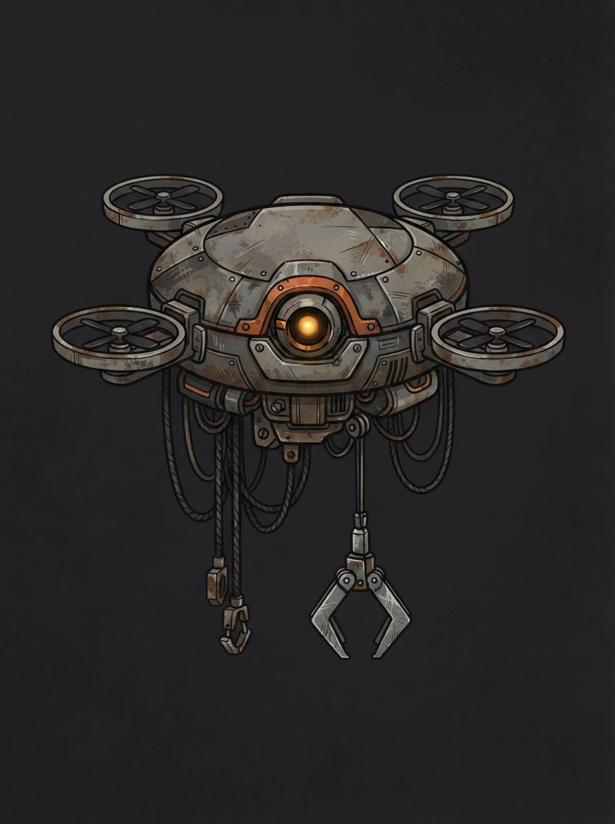 The repurposed salvage drone