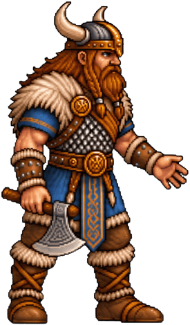 Pixel Norse Warrior