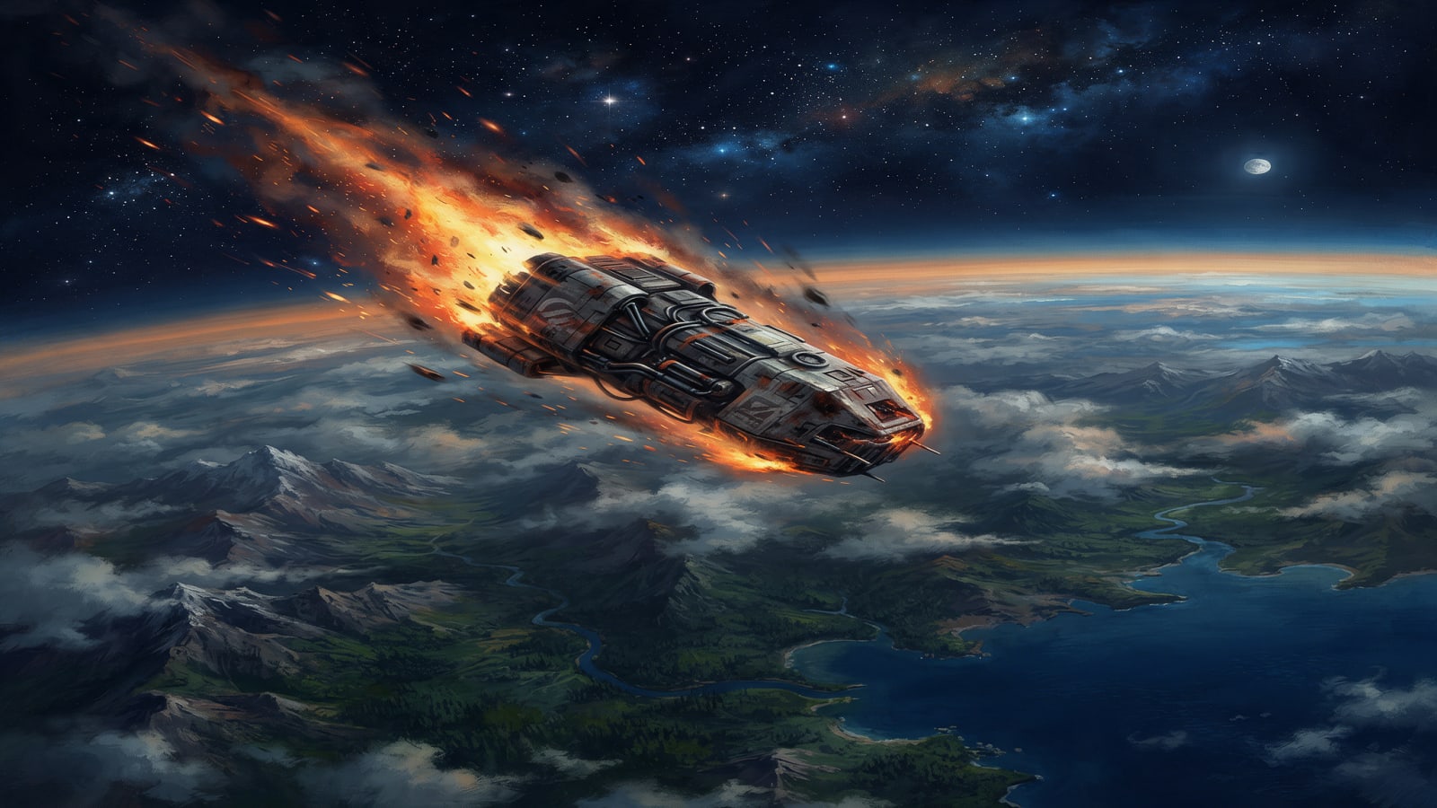 Image: Upscale this painting to high resolution. Keep it