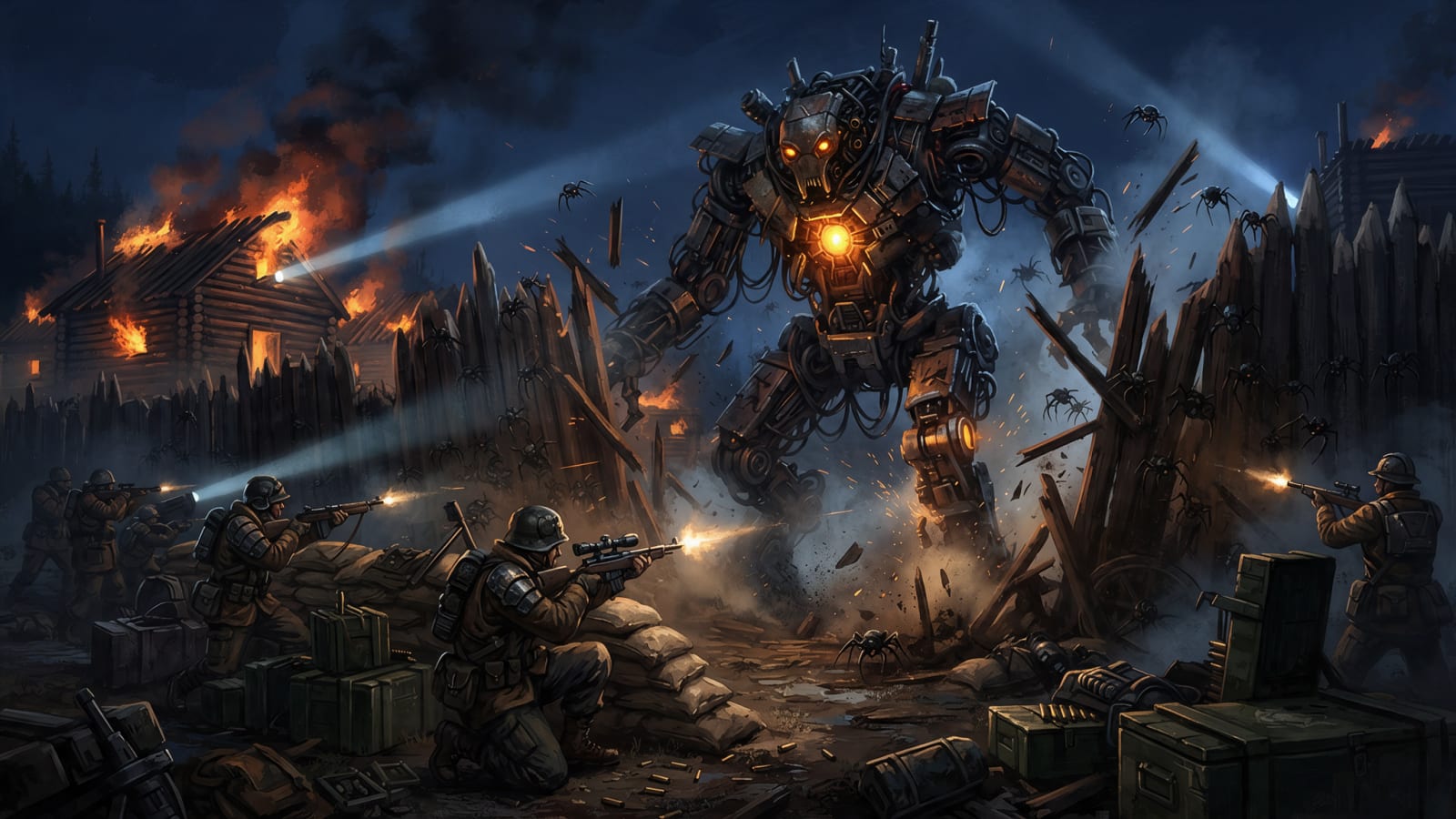 Image: Upscale this painting to high resolution. Keep it