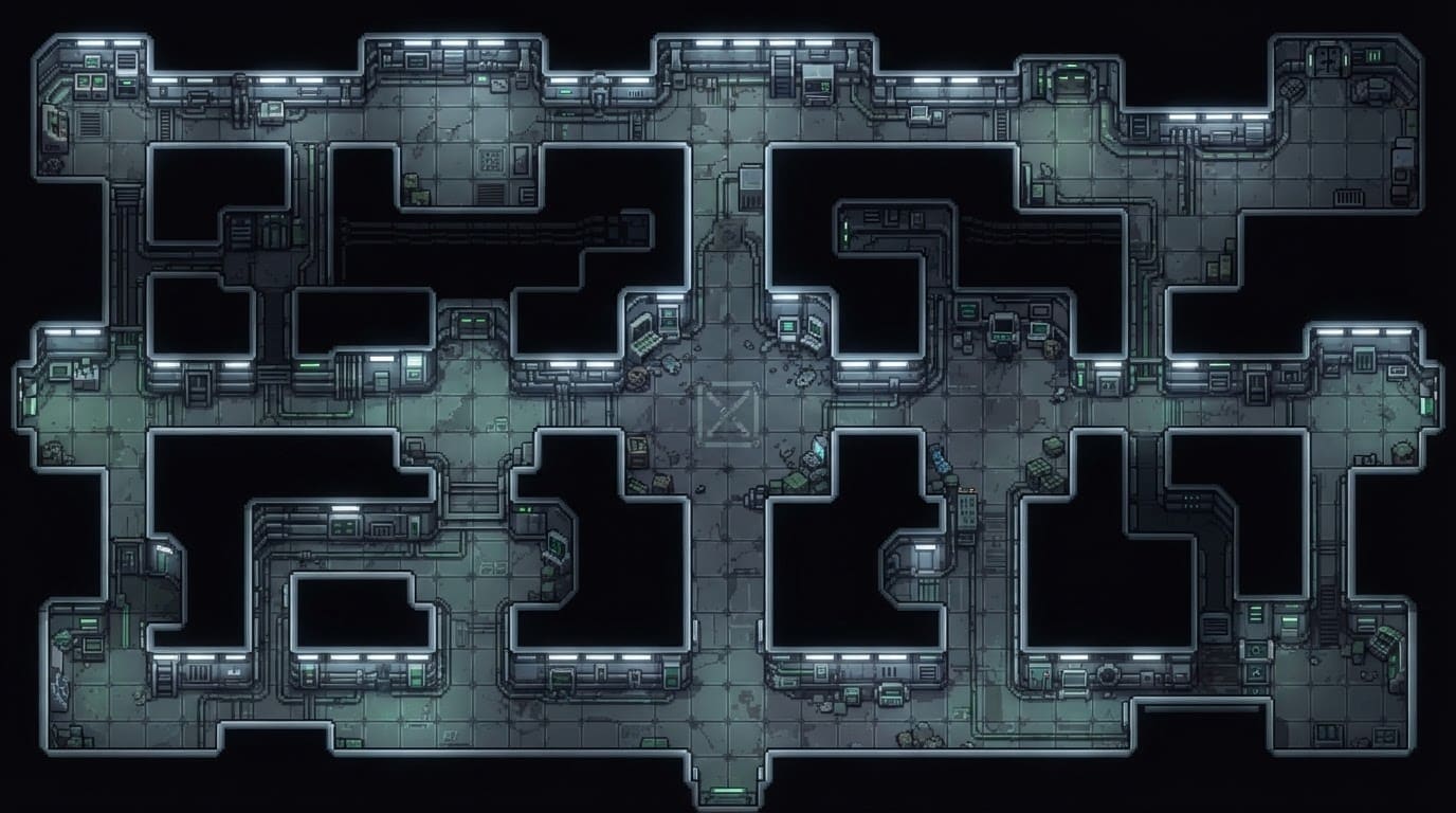 Tight space station interior