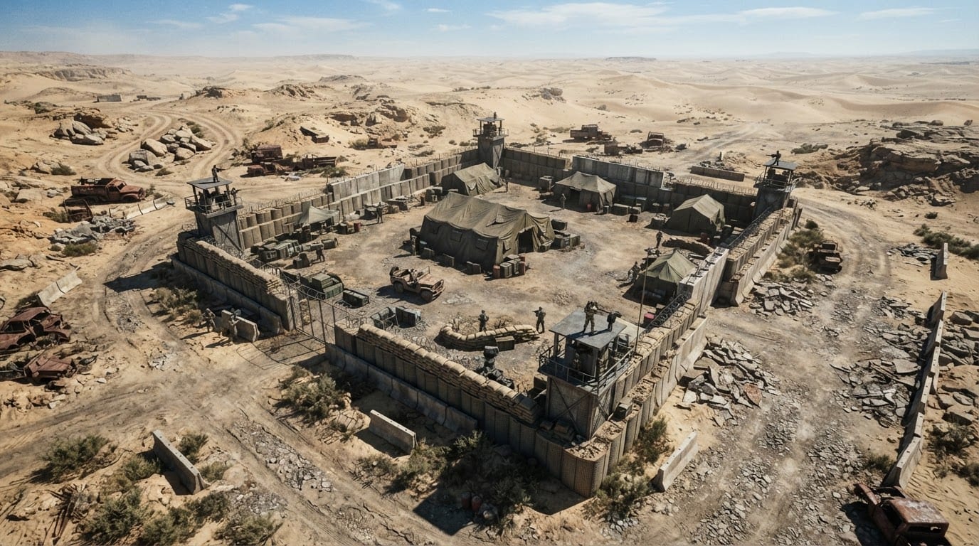 Middle Eastern desert outpost