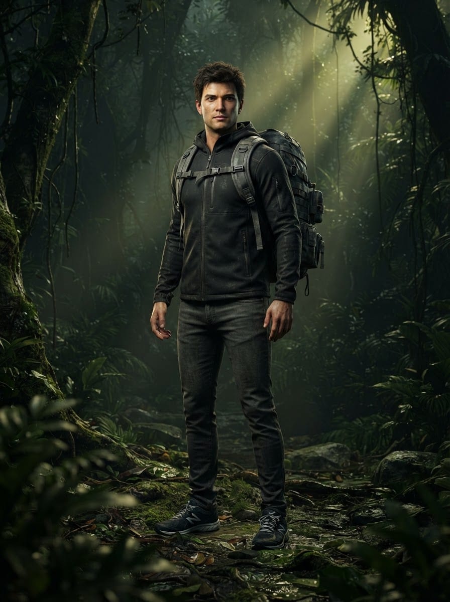 Young jungle adventurer