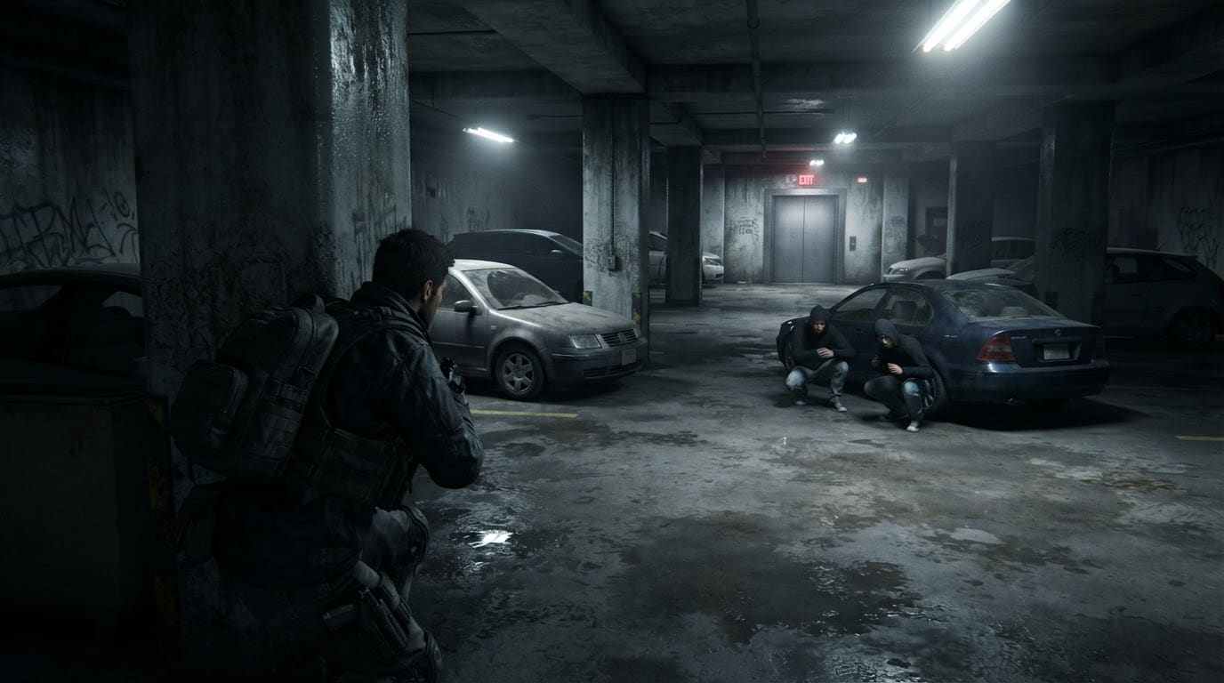 Underground parking garage