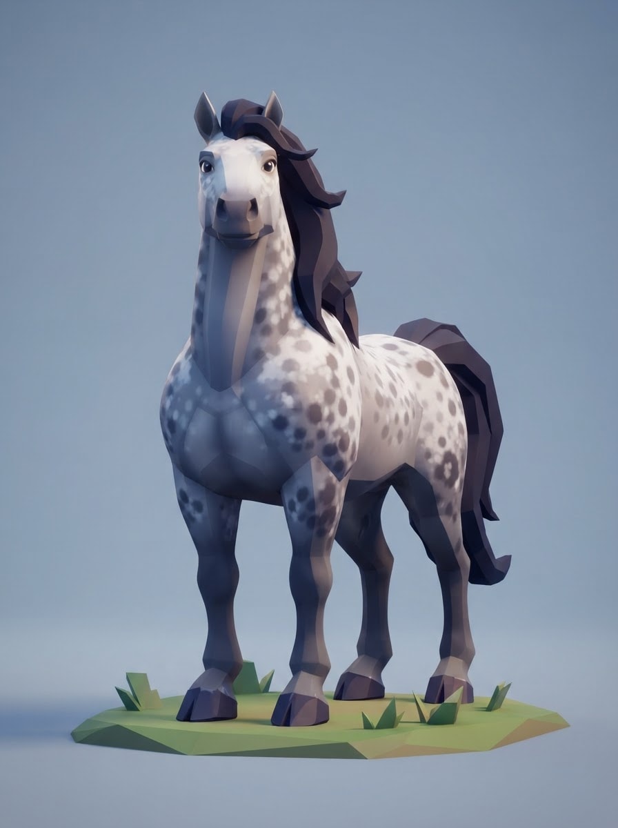 Dapple grey stallion