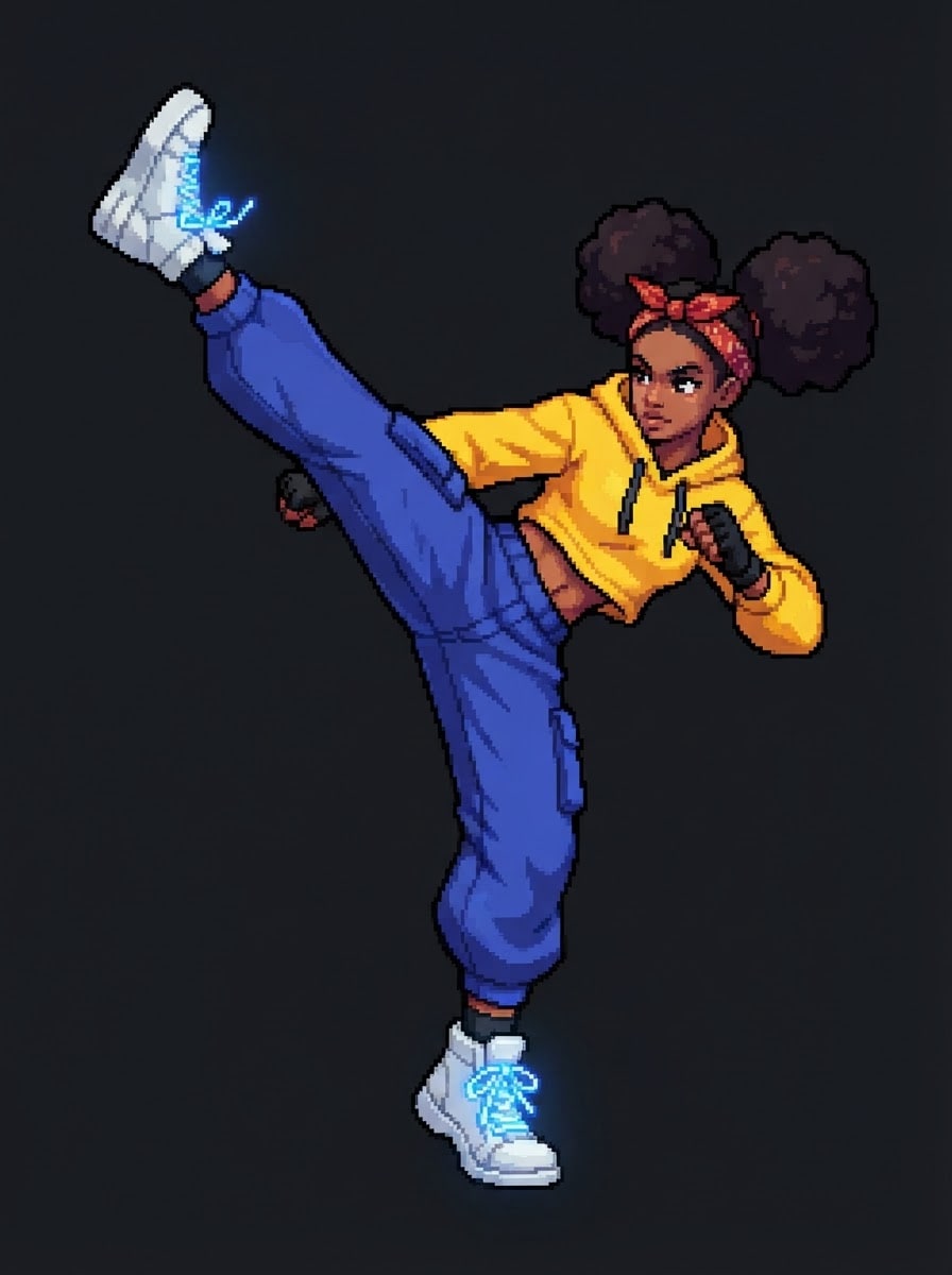 Agile street dancer fighter