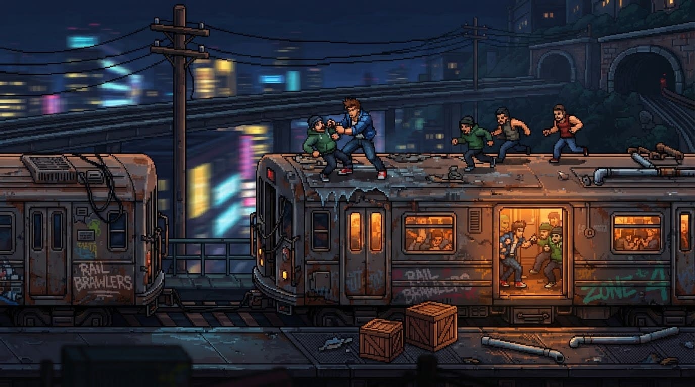 Smash through a moving train