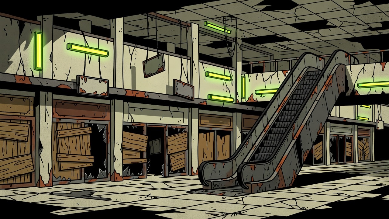 Mall Far Wall Panorama