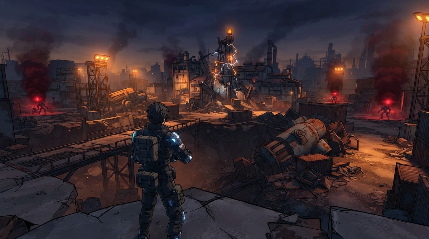 Cité industrielle en ruines