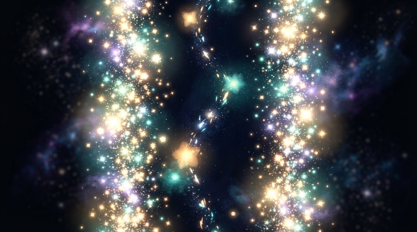 A dense starfield corridor
