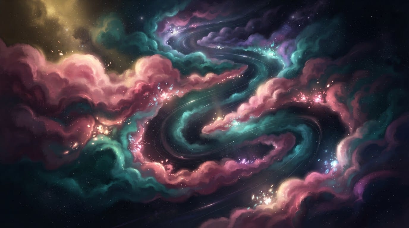 A nebula cloud maze