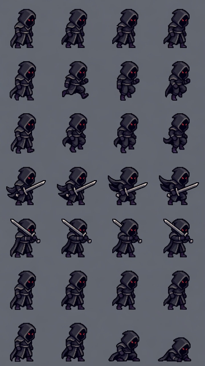 Dark Death Player Animation Sheet