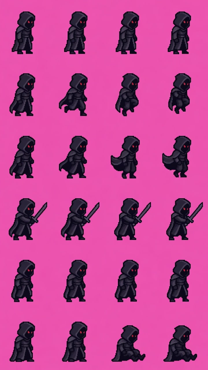 Dark Death Player Animation Sheet v2