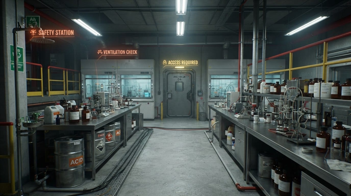 Laboratório de substâncias químicas