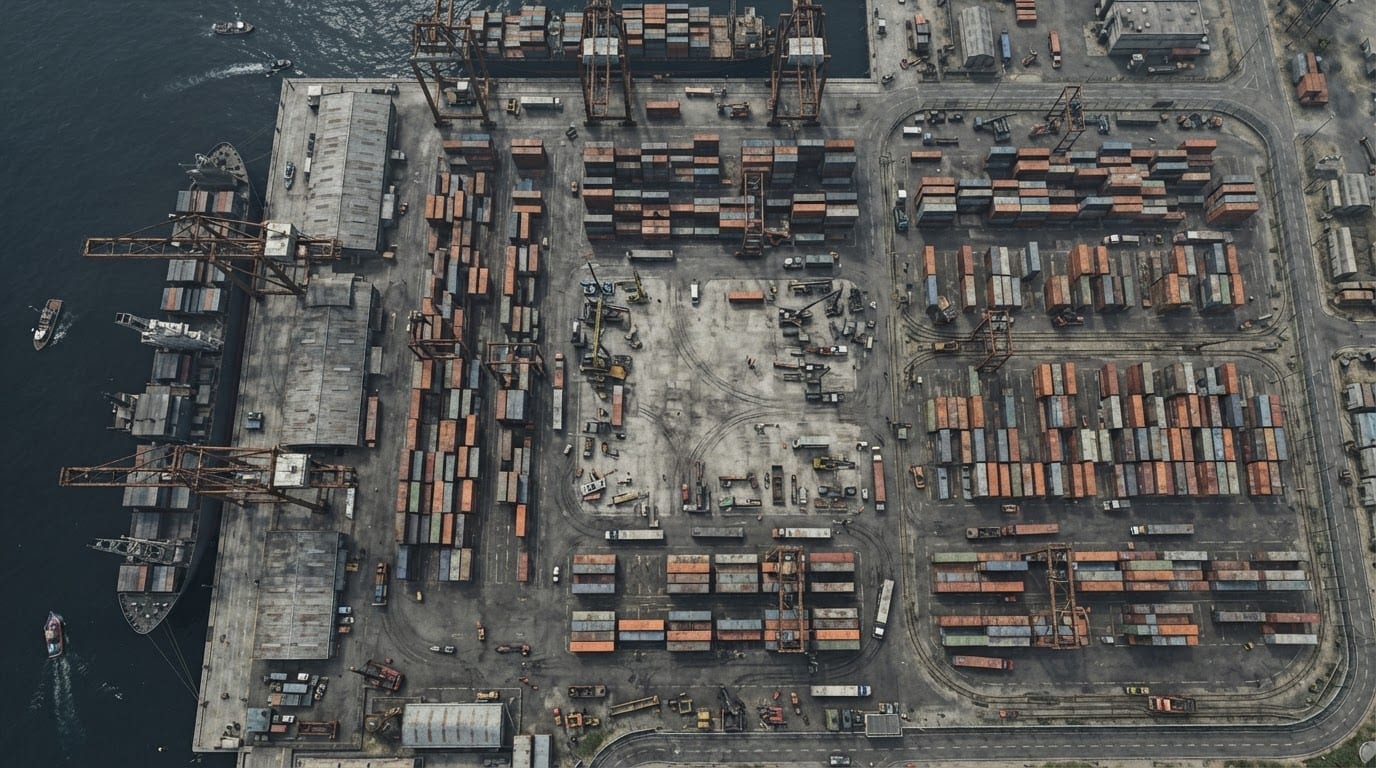 Industrial port and warehouse docks