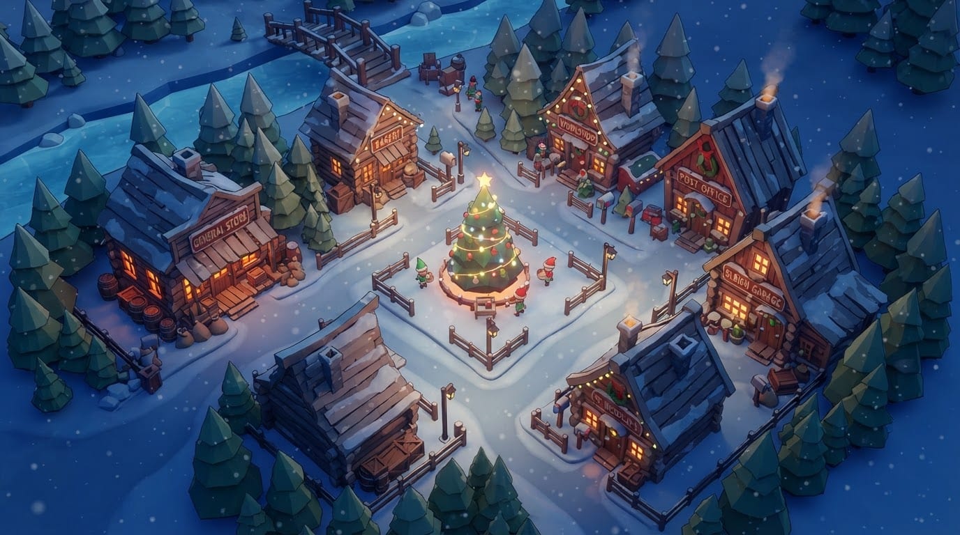 The elf village square