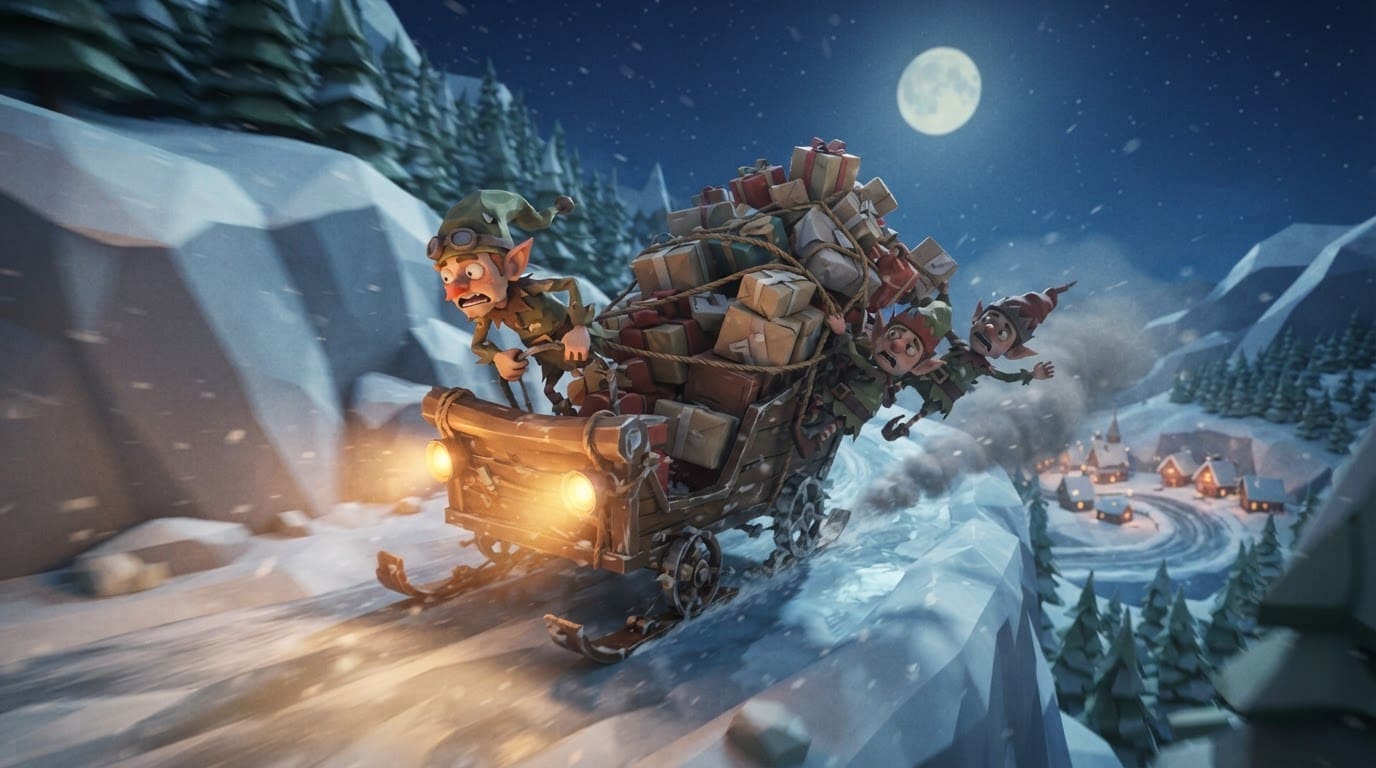 Load and drive the delivery sleigh