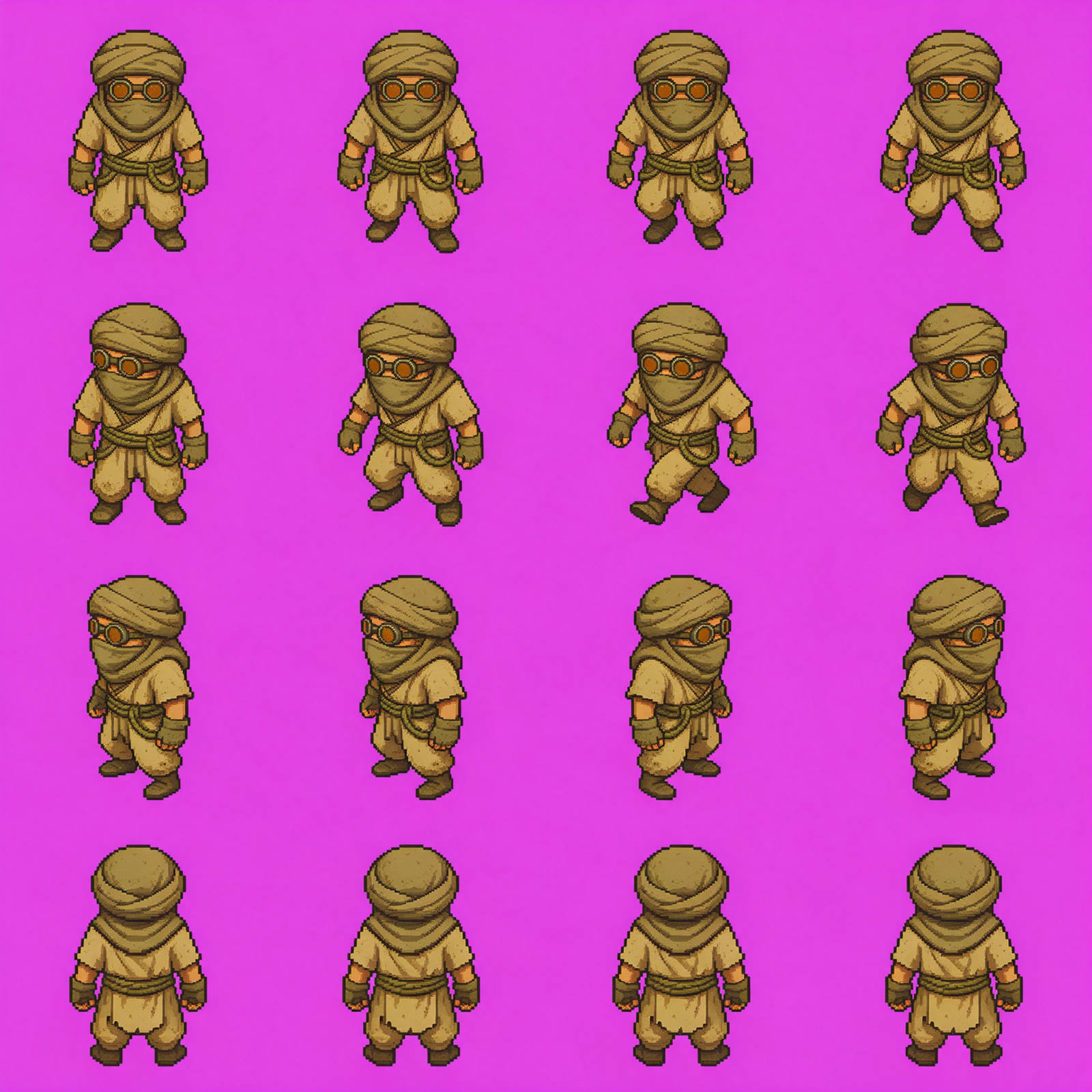 Desert Raider Scout Top-Down Sheet
