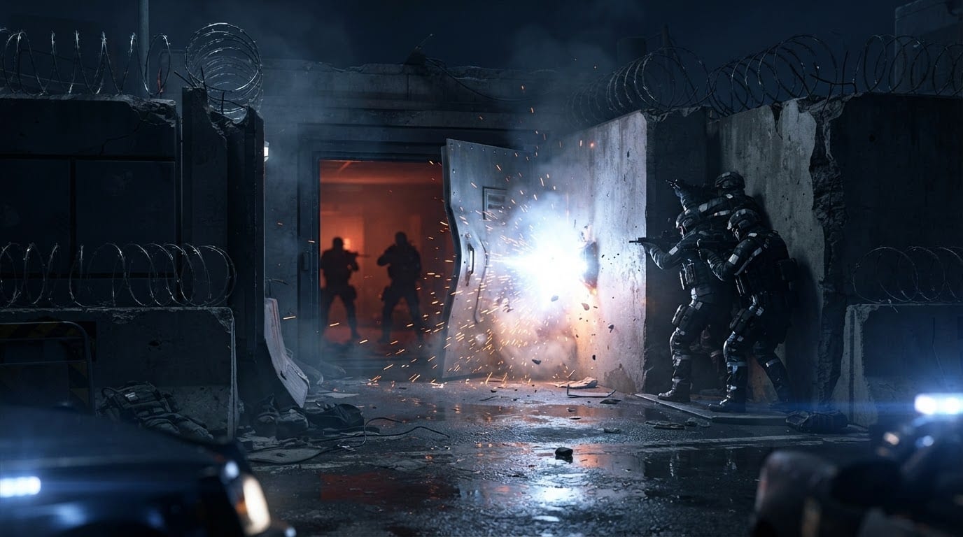 Breach charge — fortified checkpoint