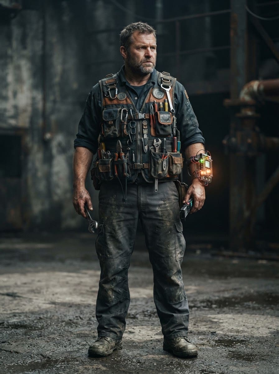 Dr. Voss, engineer-minded survivor