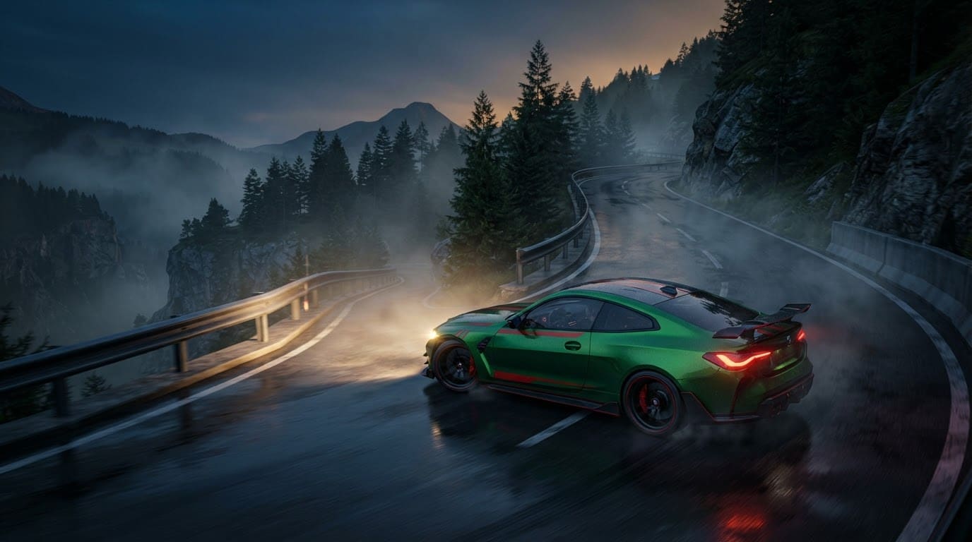 Race up the mountain touge road