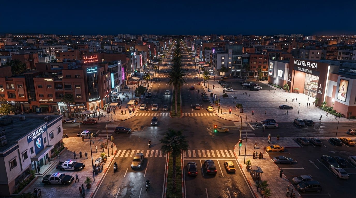 Le boulevard moderne de Guéliz
