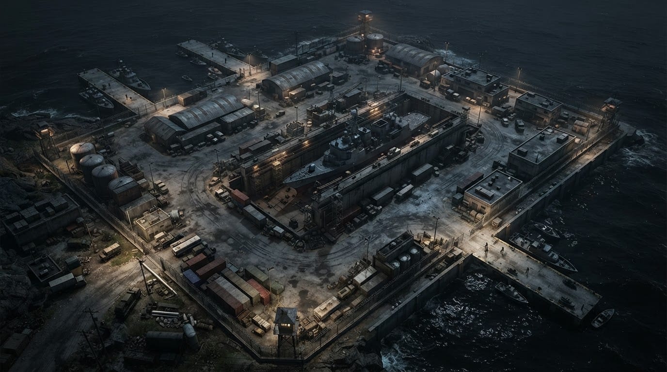Infiltrate an enemy naval base