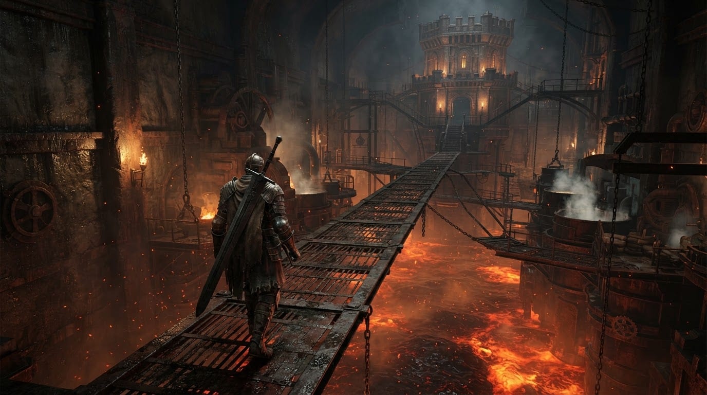 A volcanic forge citadel