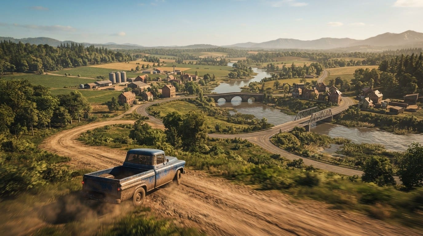 Região mista com campo e interior