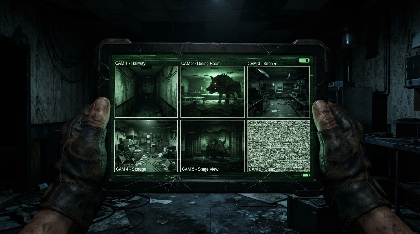 Monitor the roaming animatronics