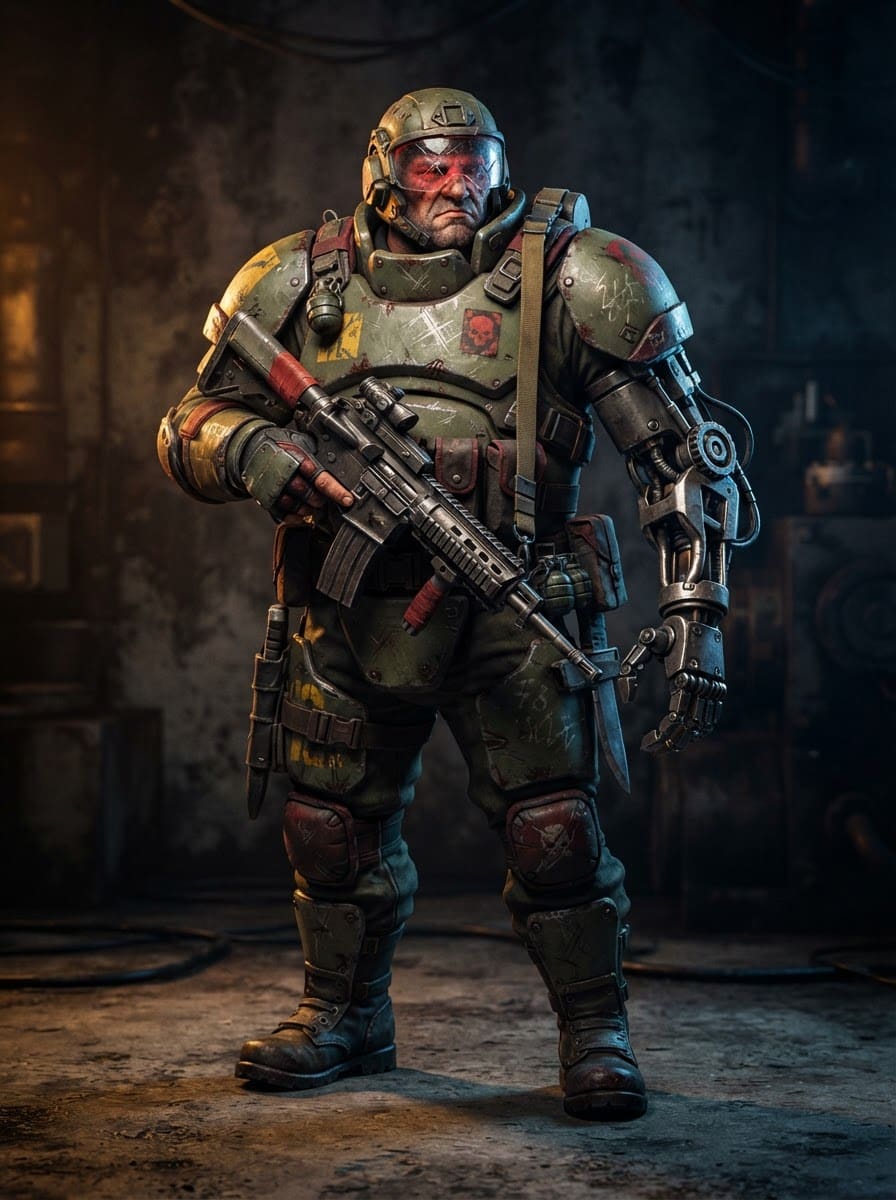 Veteran mercenary soldier