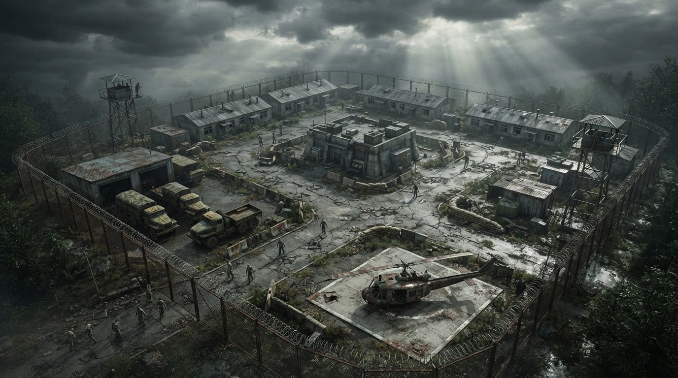 Overgrown military outpost