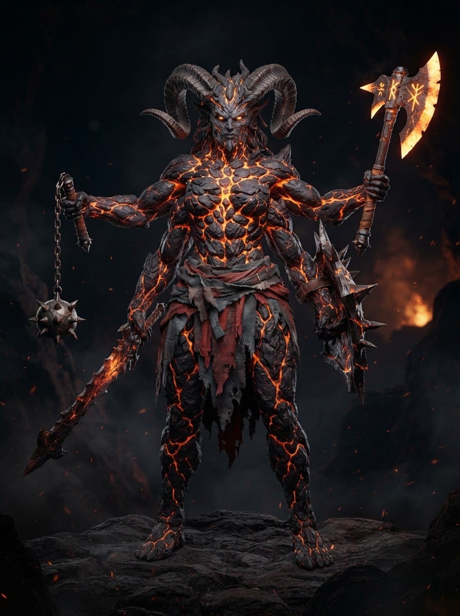Ancient stone demoness