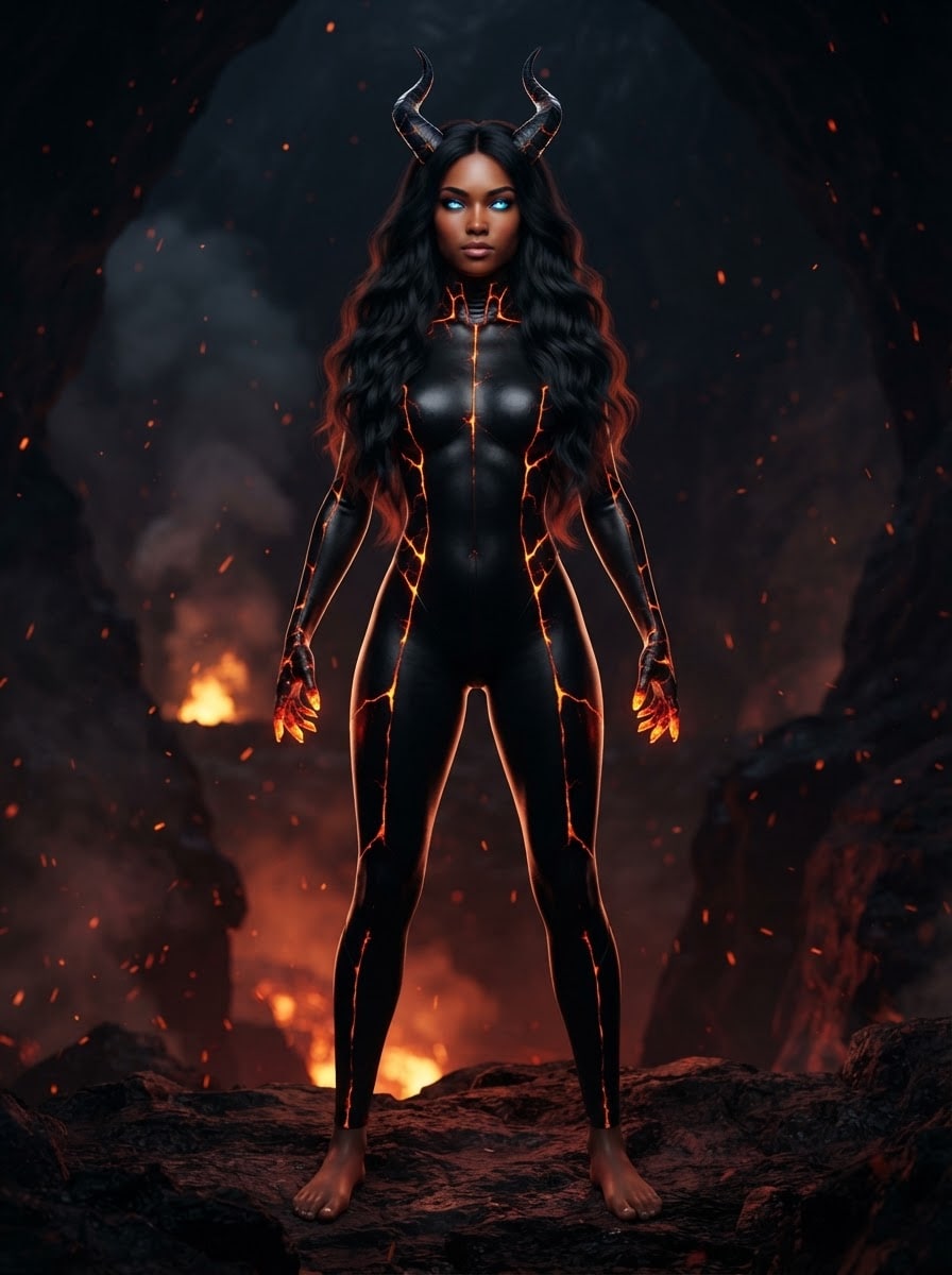 Lava heart demoness