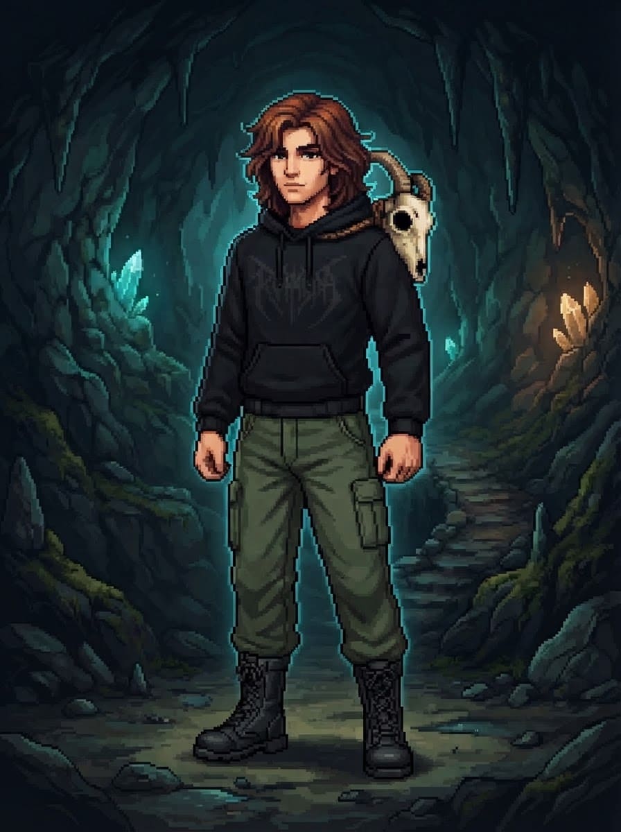 Protagonista — nueva lectura, cráneo de cabra