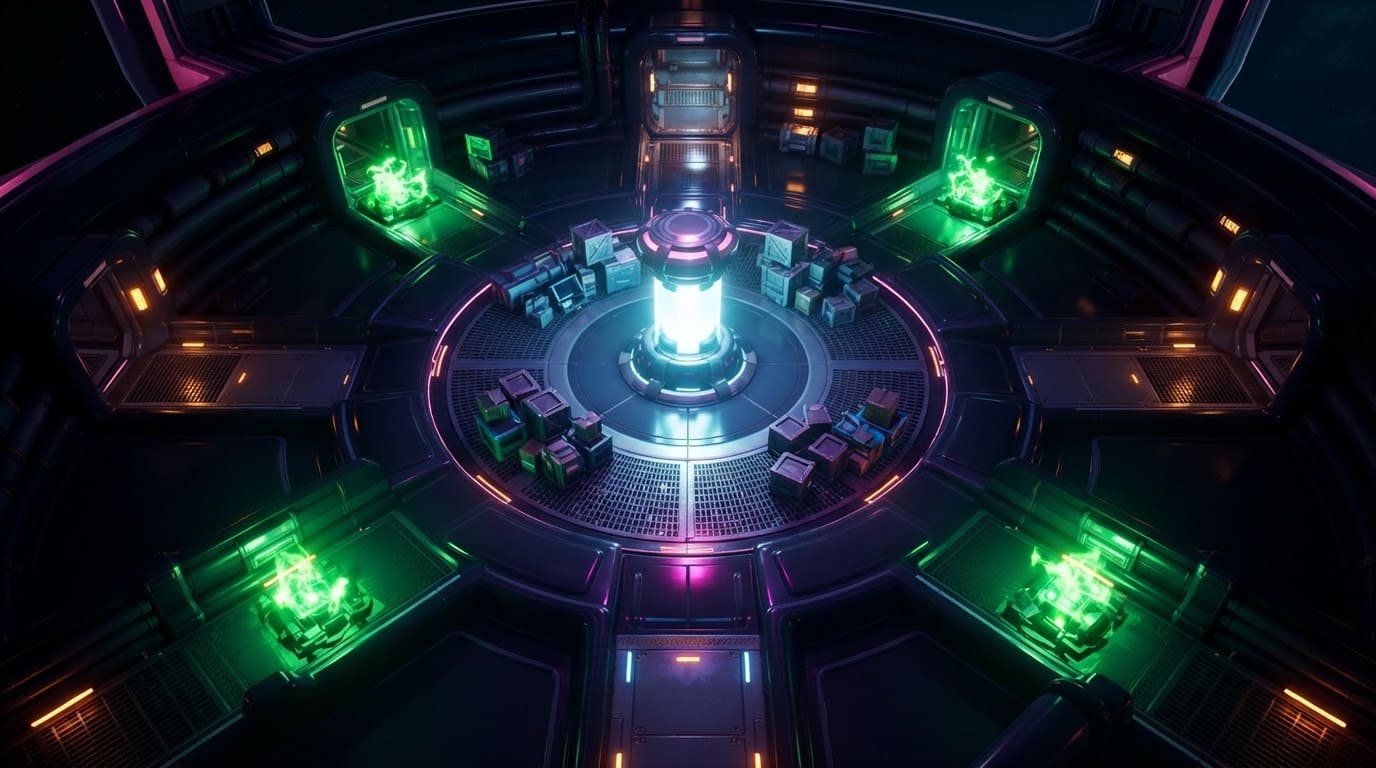 Abandoned space station hub