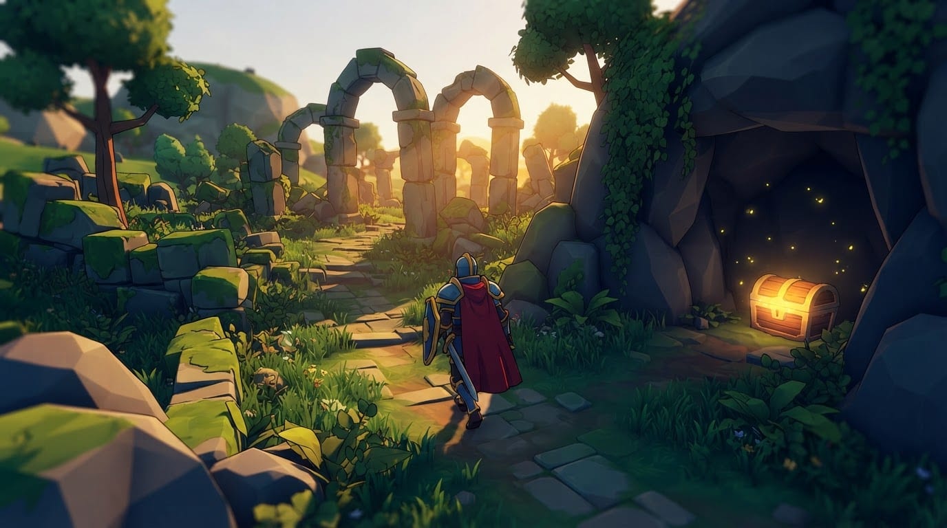 Explore ruins and hidden caves