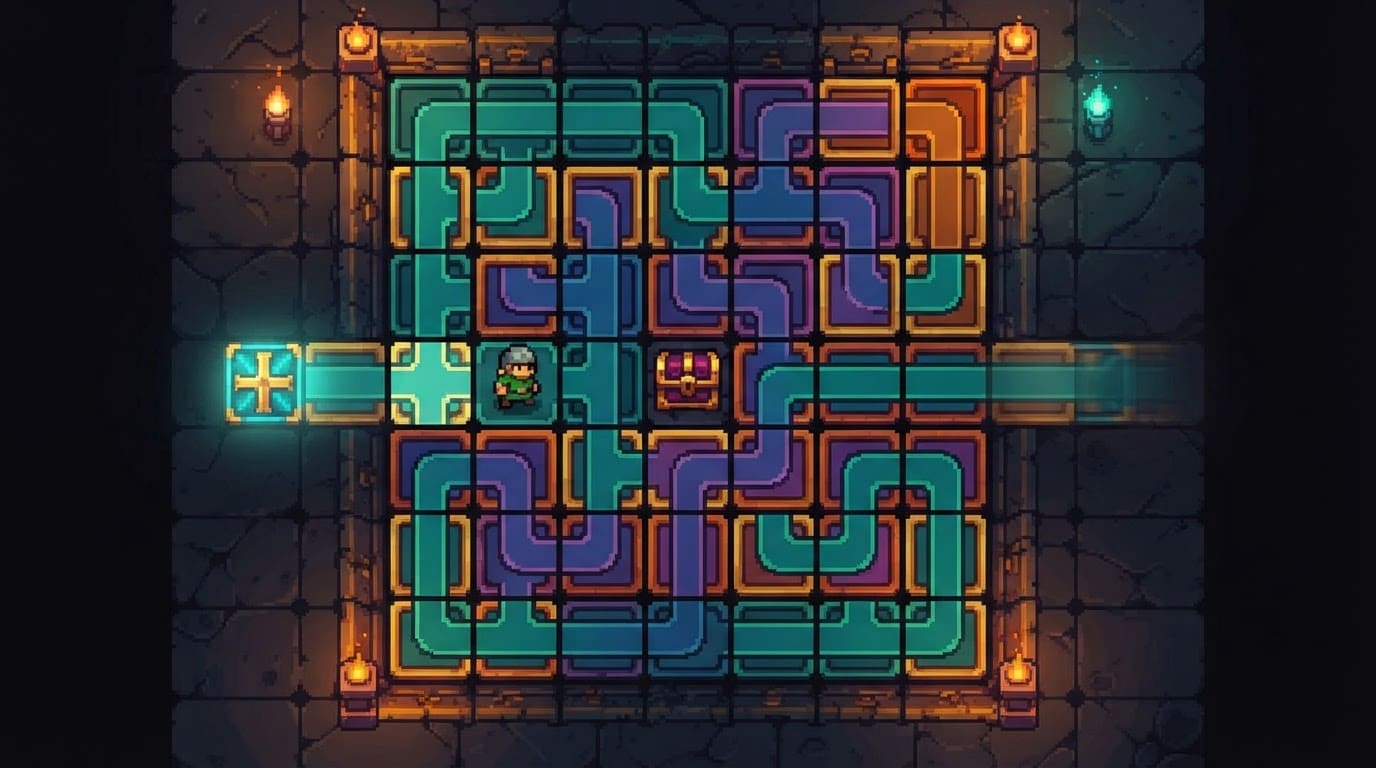 Slide the maze path open