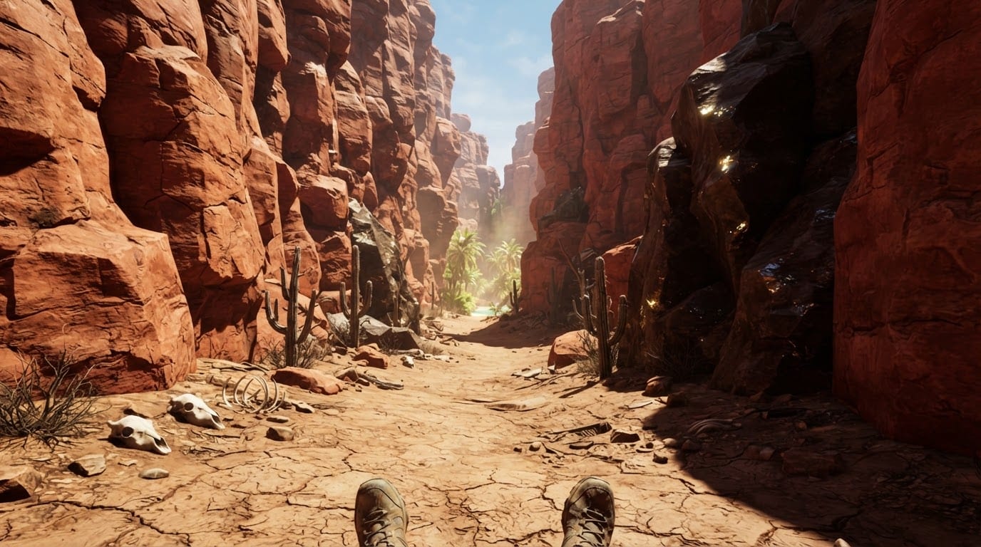 A Scorched Desert Canyon