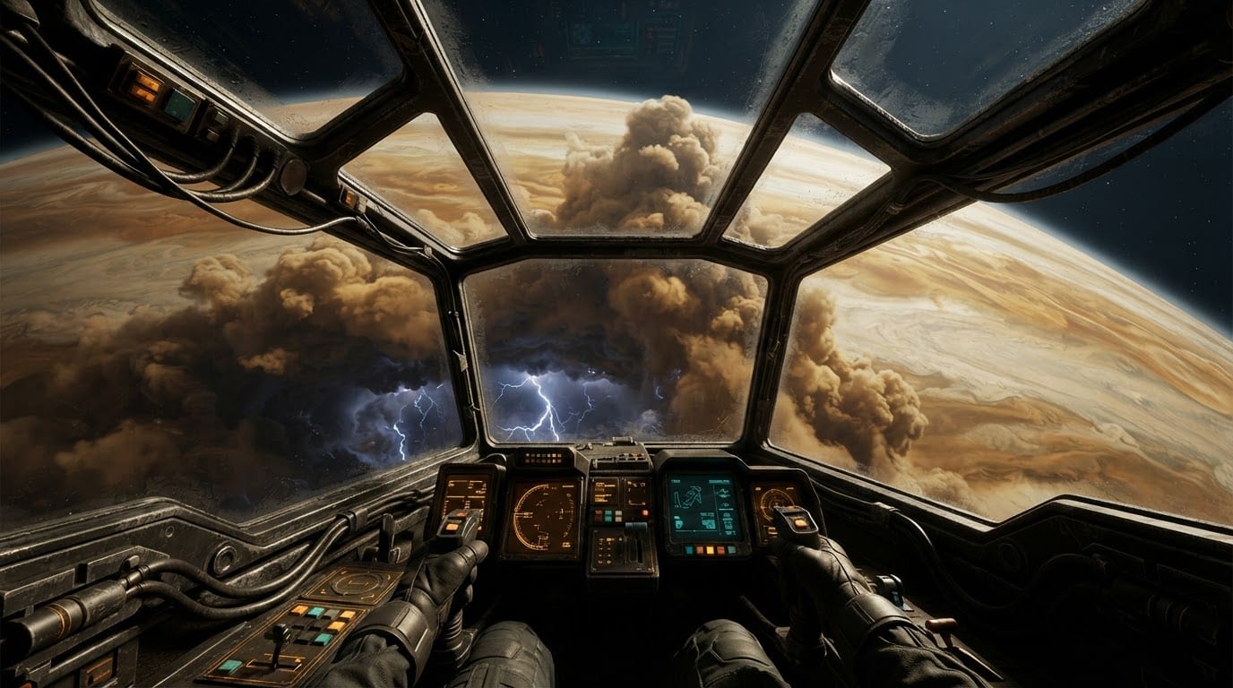 Gas giant upper atmosphere